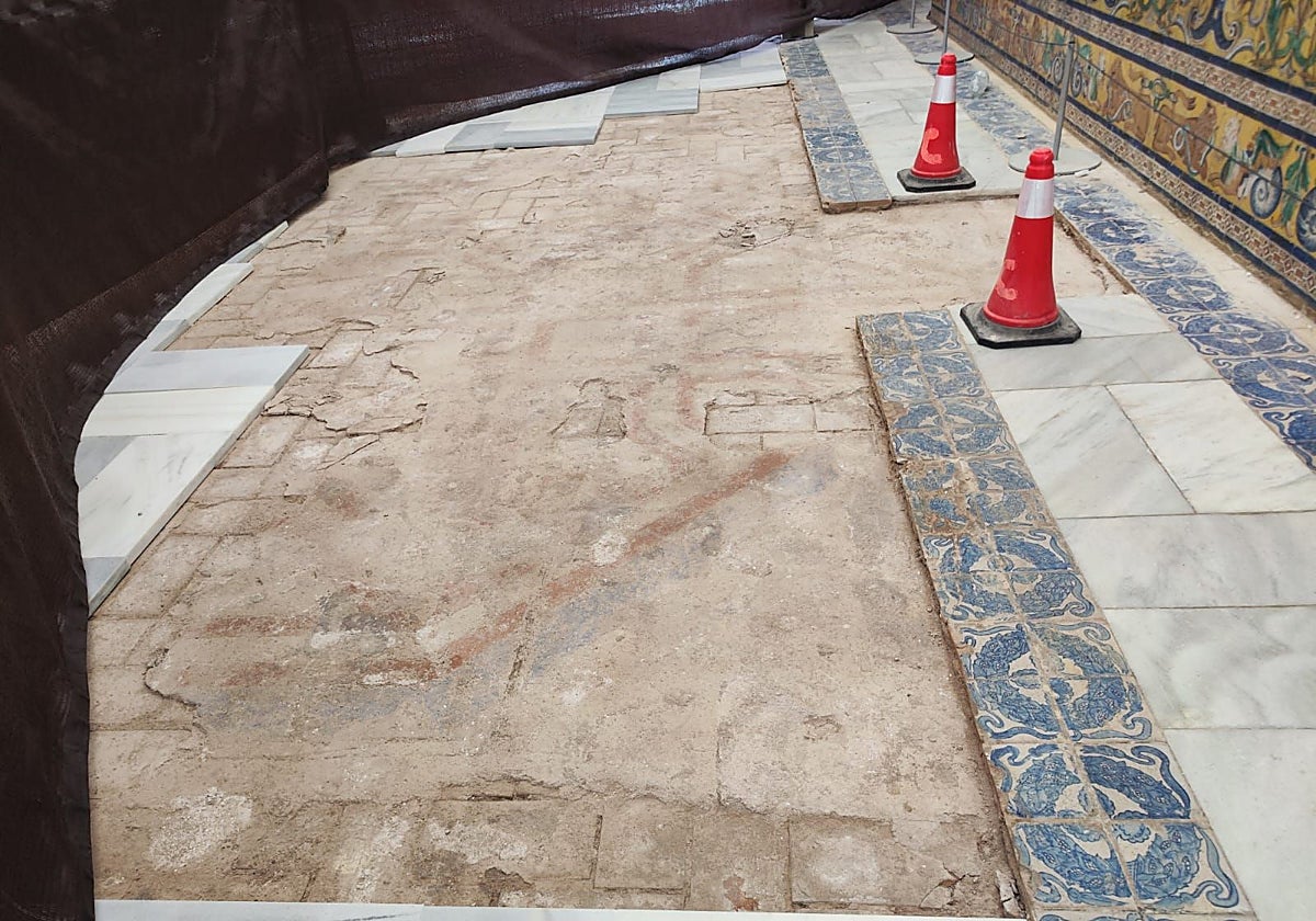 Montea mudéjar descubierta en el Palacio Gótico del Alcázar de Sevilla