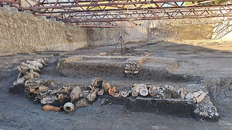 Imágenes del yacimiento portuario en San Bernardo