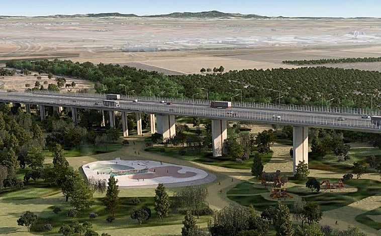Imagen principal - El Gobierno desbloquea los suelos para construir el puente de la SE-40 en Sevilla