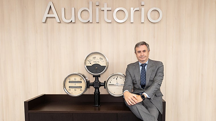 Rafael Sánchez Durán posa en la sede de Endesa en Sevilla