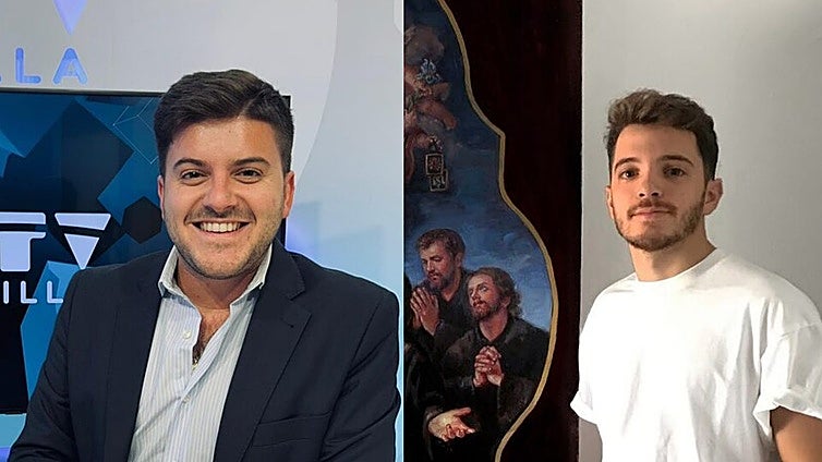 Manu Lamprea y Rubén Terriza, pregonero y cartelista de la Semana Santa en Triana 2026