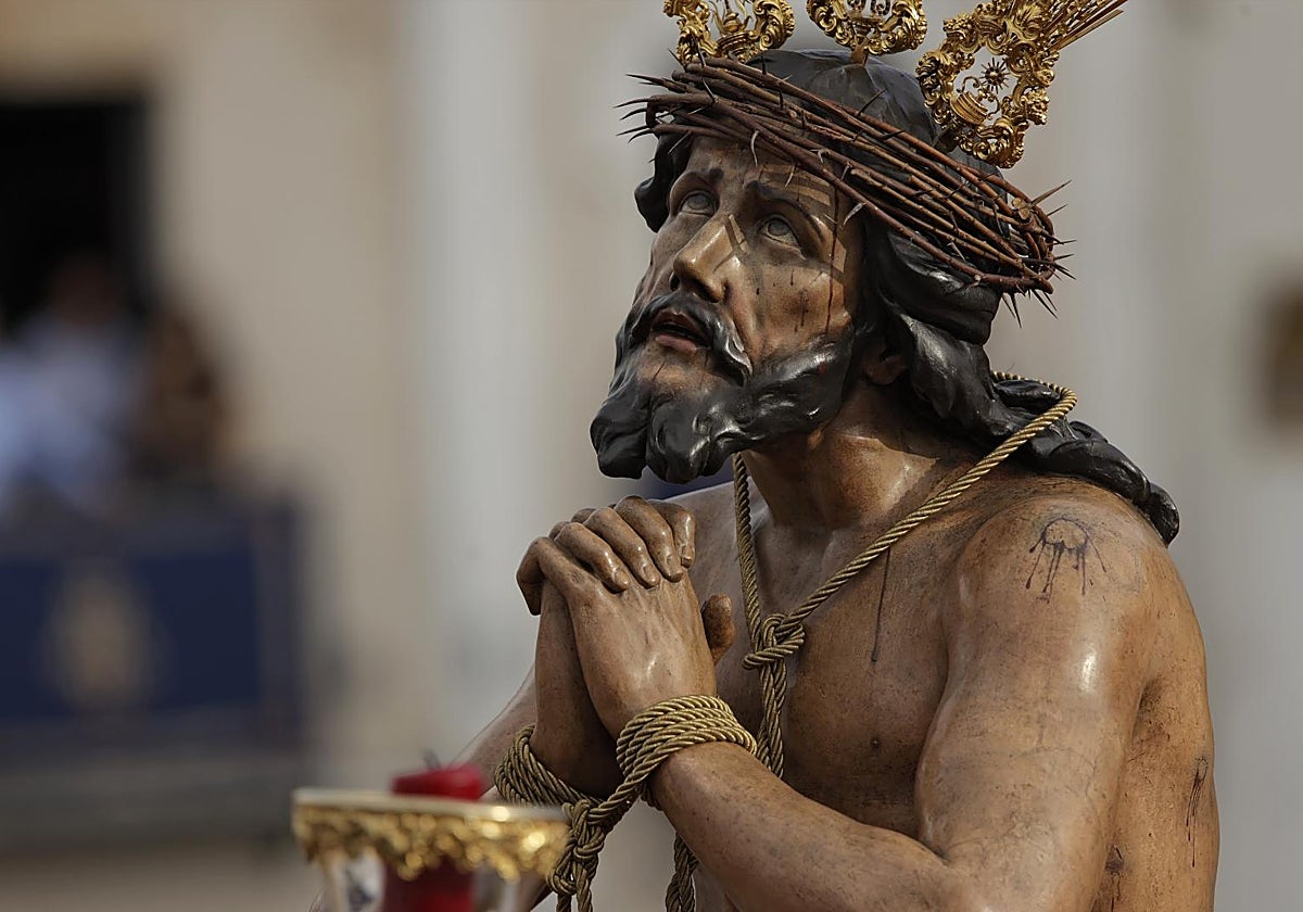 El Señor de las Penas, con todos sus atributos, el pasado Domingo de Ramos