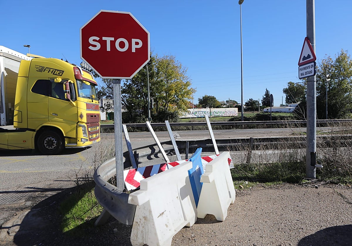 Estado en el que se encontraba este martes por la mañana la SE-20