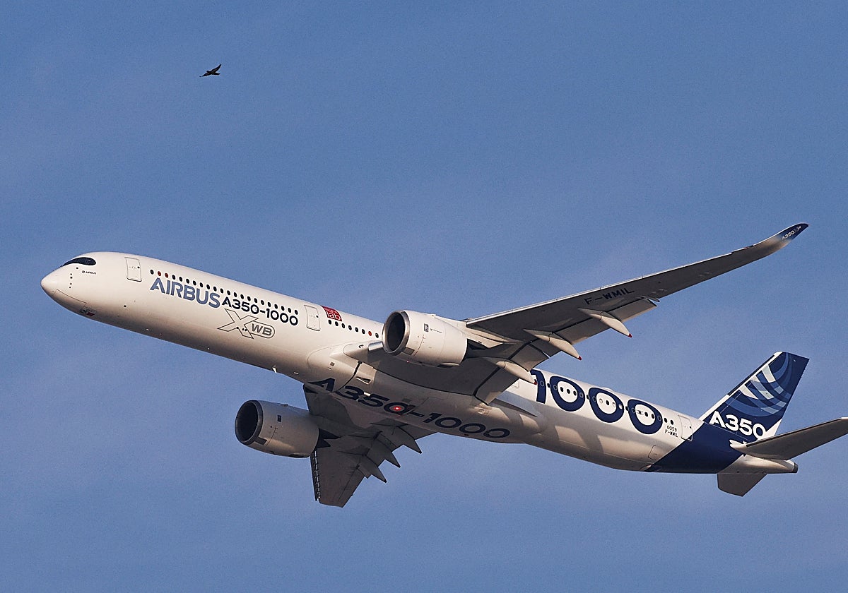 Un modelo del avión A350 para pasajeros