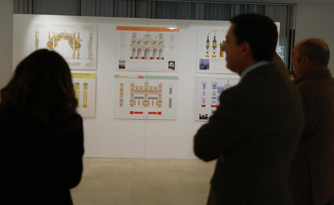 En imáganes, la exposición de las propuestas de la portada de la feria de Sevilla 2026