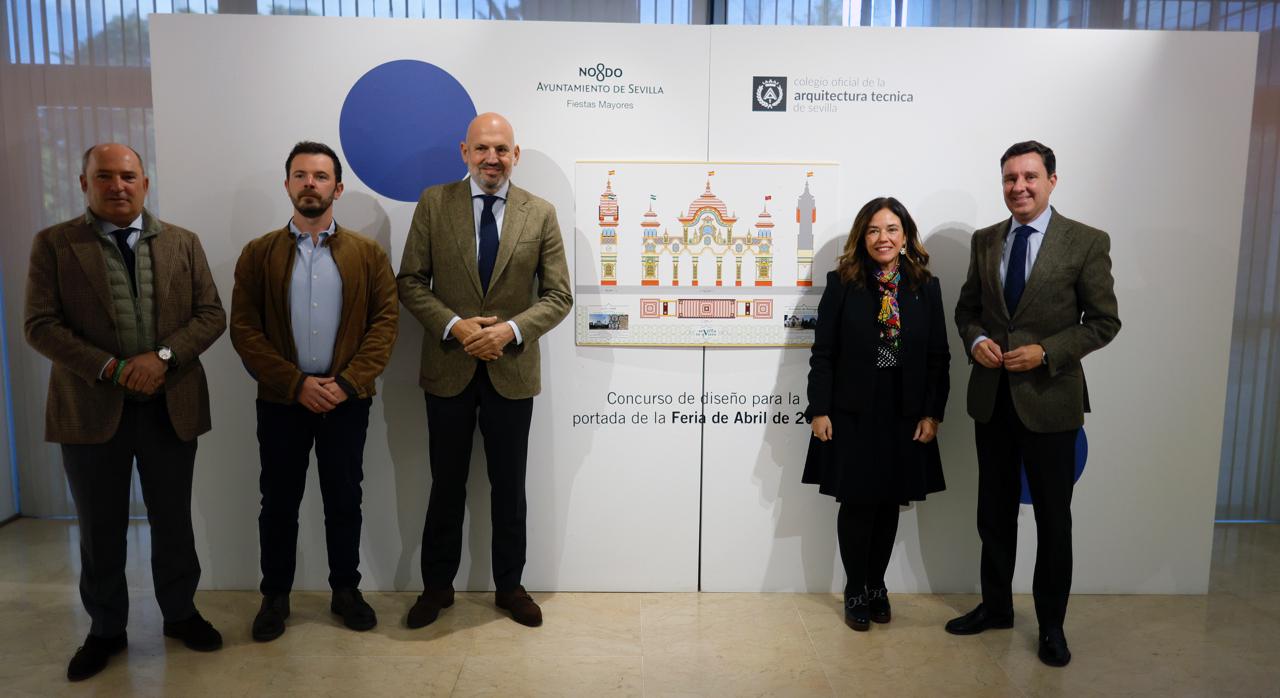 En imáganes, la exposición de las propuestas de la portada de la feria de Sevilla 2026