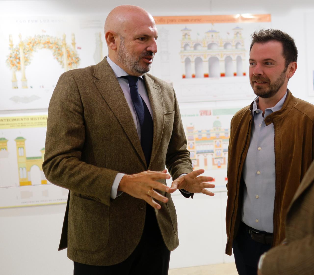 En imáganes, la exposición de las propuestas de la portada de la feria de Sevilla 2026