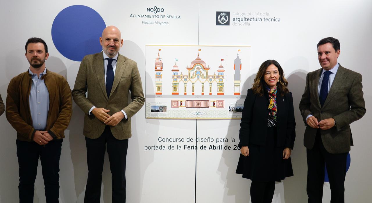 En imáganes, la exposición de las propuestas de la portada de la feria de Sevilla 2026