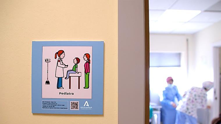 Uno de los pictogramas que indica que se trata de la consulta del pediatra