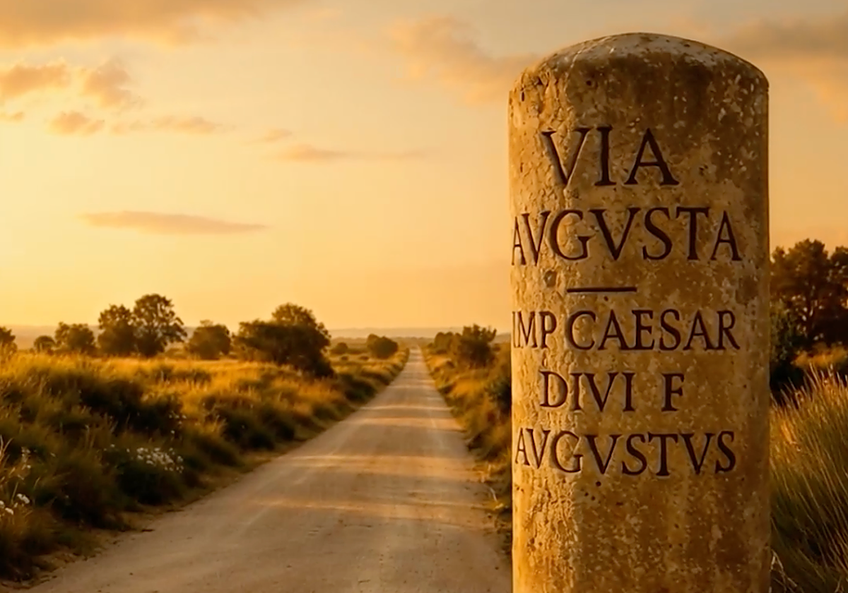 Via Augusta recreada con IA