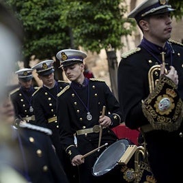 Músicos de la agrupación juvenil de la hermandad de los Gitanos