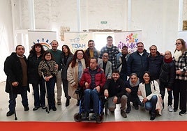 Los participantes en la grabación de la serie La Cura, una actividad en la que participan personas con discapacidad