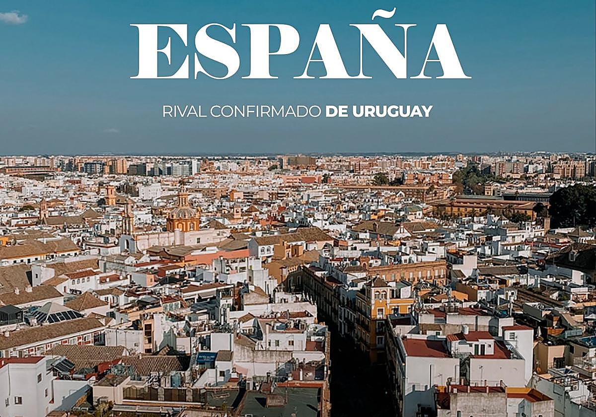 Imagen con la que la cuenta oficial del equipo uruguayo ha anunciado su encuentro con España