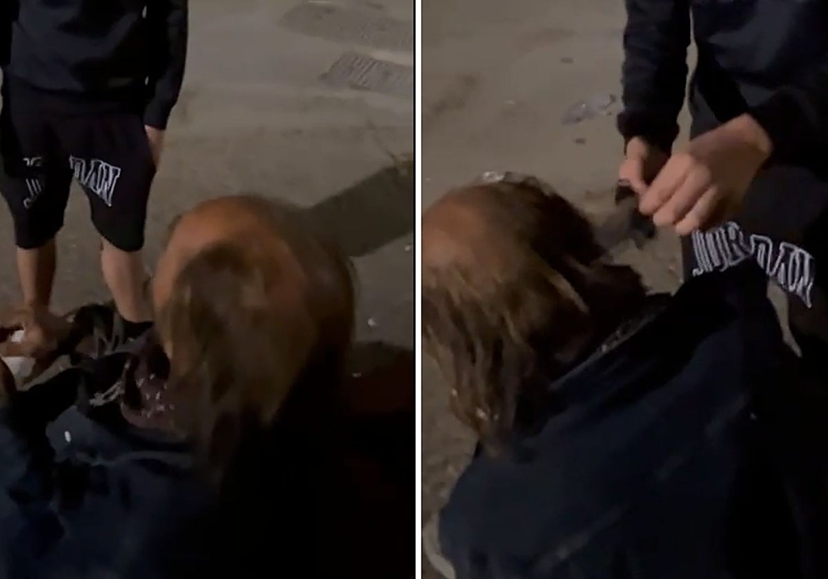 Isaac, antes de que le quemaran el pelo dos jóvenes