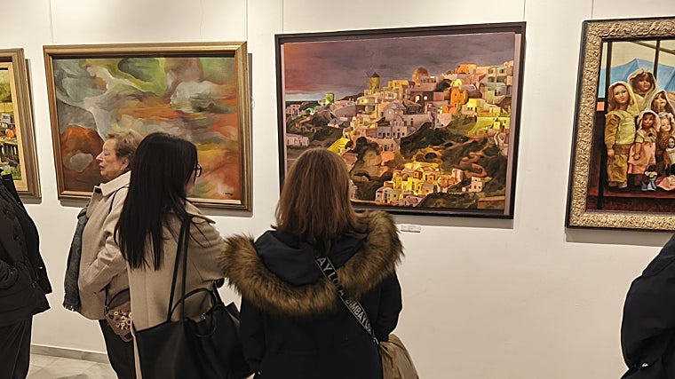 Participants at the exhibition opening