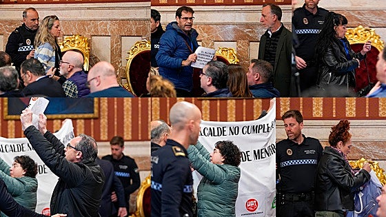 Los expulsados por reventar el Pleno de Sevilla eran invitados del PSOE y Podemos
