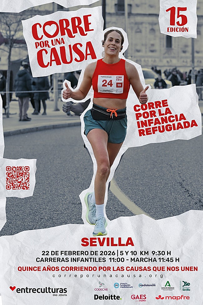 Cartel de la carrera solidaria 'Corre por una causa'