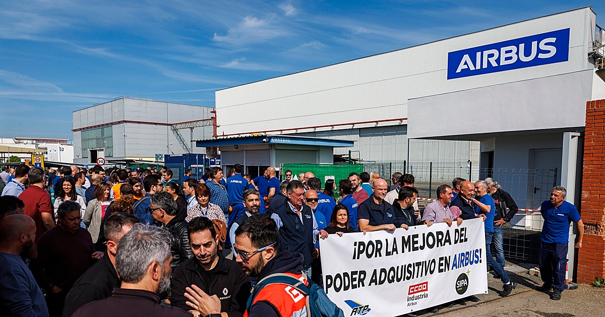 Las factorías de Airbus vuelven a parar hoy para exigir la subida salarial del 9% en dos años