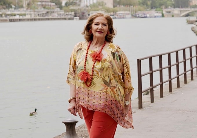 María de la Colina, en Triana, con motivo de la grabación de su nuevo título