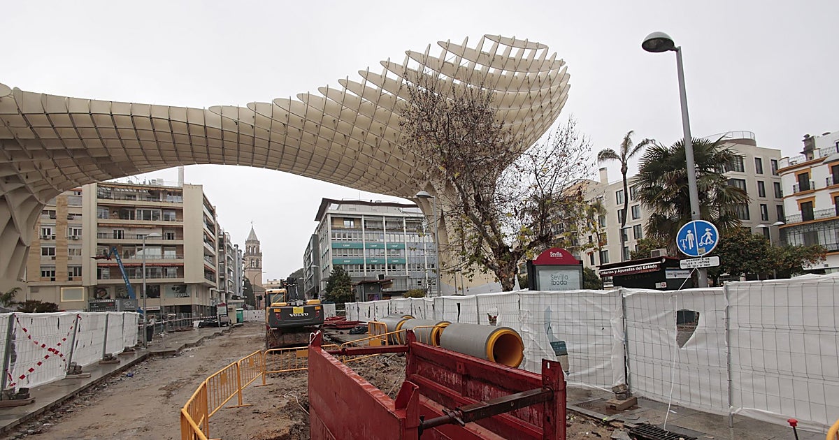 Las obras del tranvibús desde Santa Justa a la Plaza del Duque estarán finalizadas en septiembre