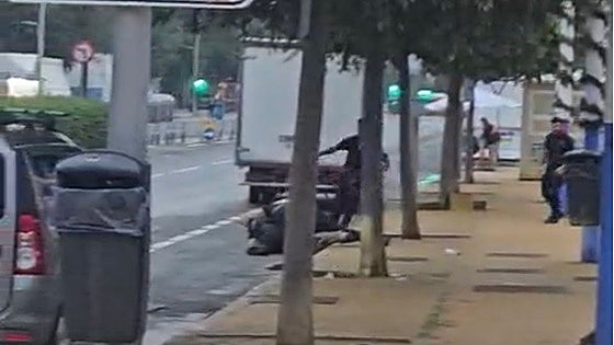 En vídeo: un hombre se desnuda y arremete contra dos policías cuando iban a detenerlo en la Feria de Sevilla