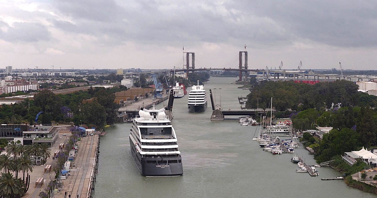 El Puerto de Sevilla recibe por primera vez la doble escala de los cruceros gemelos Scenic Eclipse