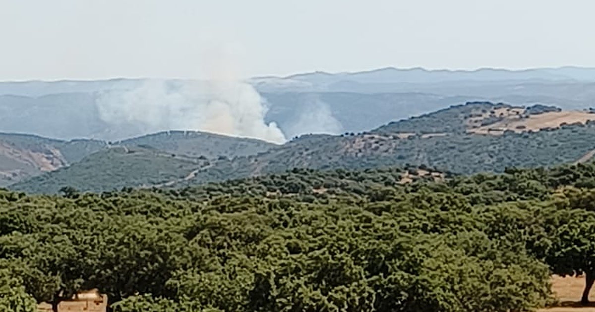 Declarado un incendio en Almadén de la Plata en la zona de compensación de Melonares