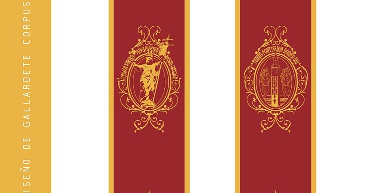 Casi 100 nuevos gallardetes exornarán el recorrido del Corpus con la Fe de la Custodia y el escudo del Cabildo Catedral