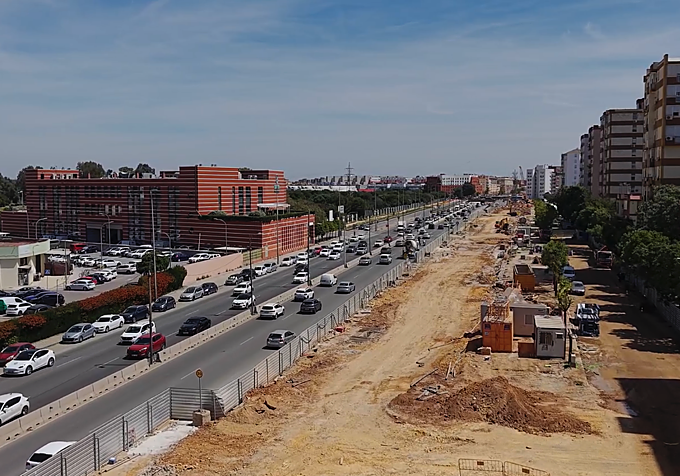 El segundo tramo de la Línea 3 del Metro de Sevilla pasa por el tanatorio SE-30
