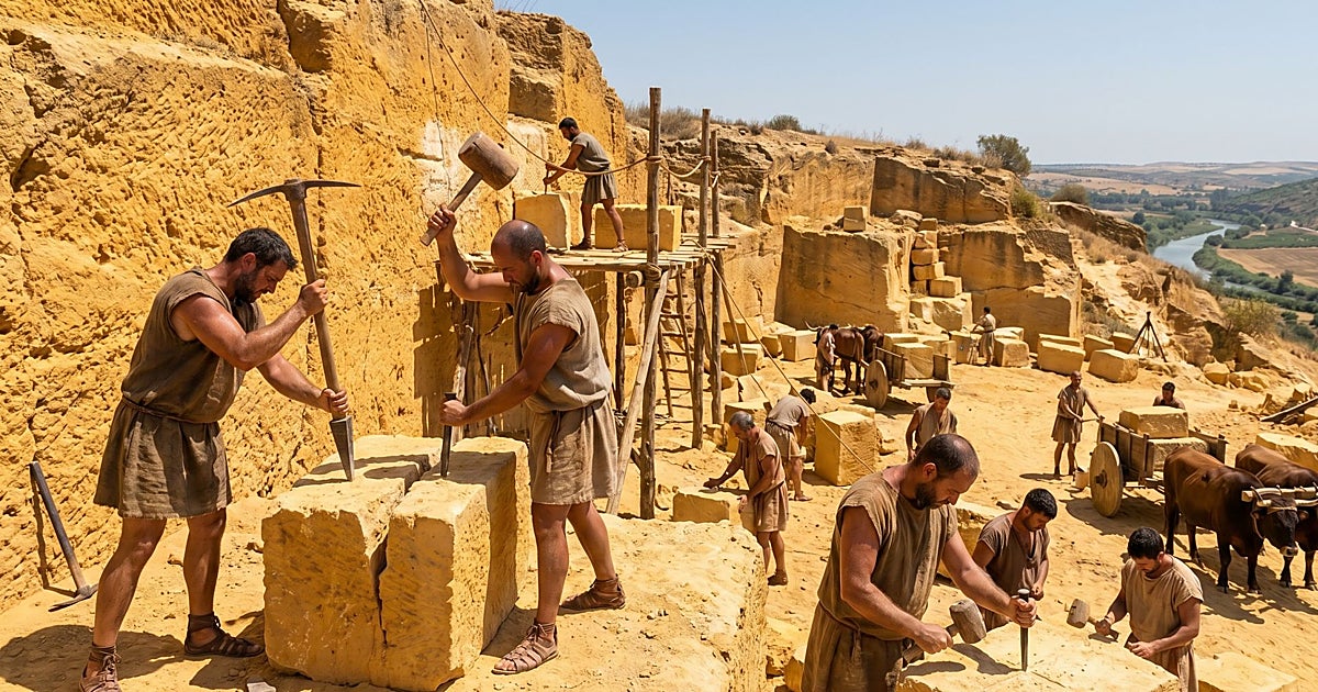 La piedra marítima con la que se construyó la Colonia Hispal