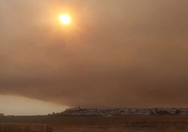 El humo del incendio de Niebla ya se hace notar en varios pueblos de Sevilla