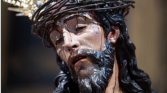 Las imágenes de la reposición al culto del Cristo de la Coronación de Espinas del Valle