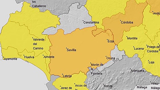 Aviso naranja en la provincia de Sevilla este martes por las altas temperaturas