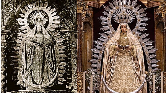 La Virgen de la O gloriosa recupera una estampa de primeros del siglo XX