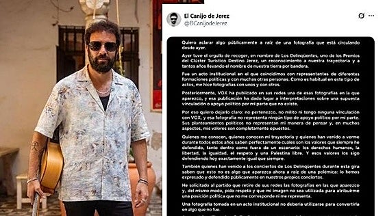 El Canijo de Jerez, indignado con Vox: «No pertenezco, no milito, ni tengo ninguna vinculación»
