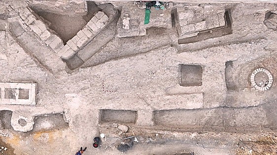 Hallan restos de una torre de la antigua muralla de la ciudad romana Ilipa Magna en Alcalá del Río