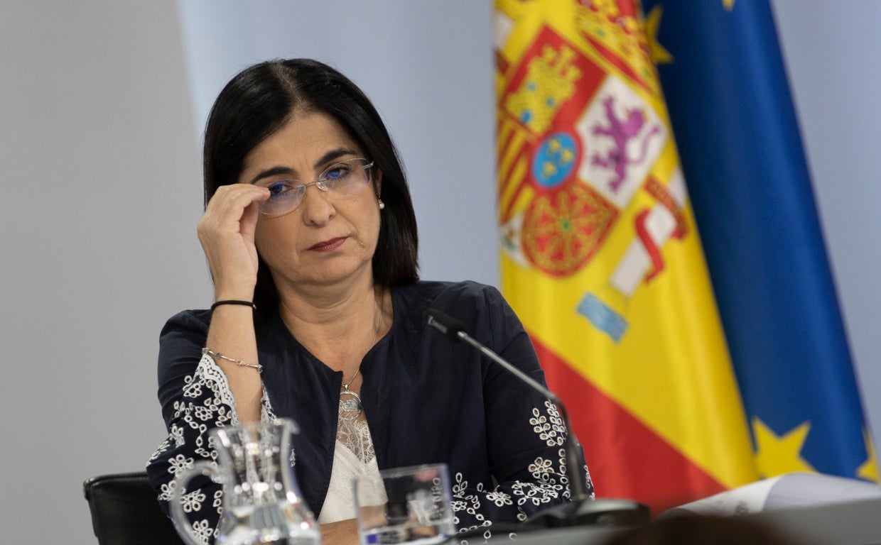 La ministra de Sanidad, Carolina Darias, este martes