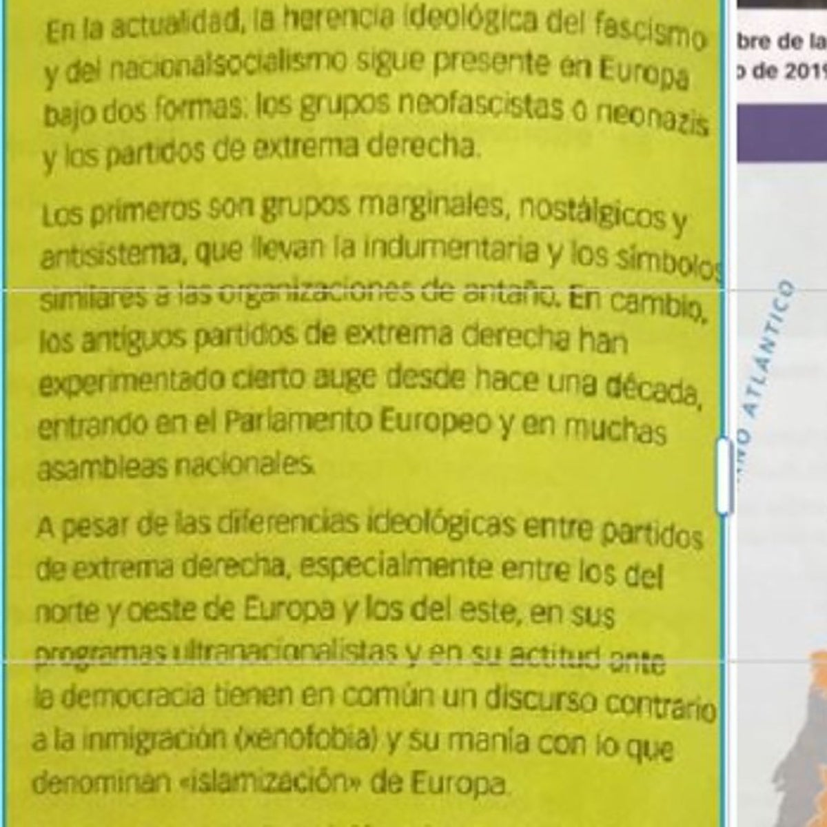 El juez admite la querella de Vox por presunto delito contra el honor al aparecer como un partido nazi en un libro de texto