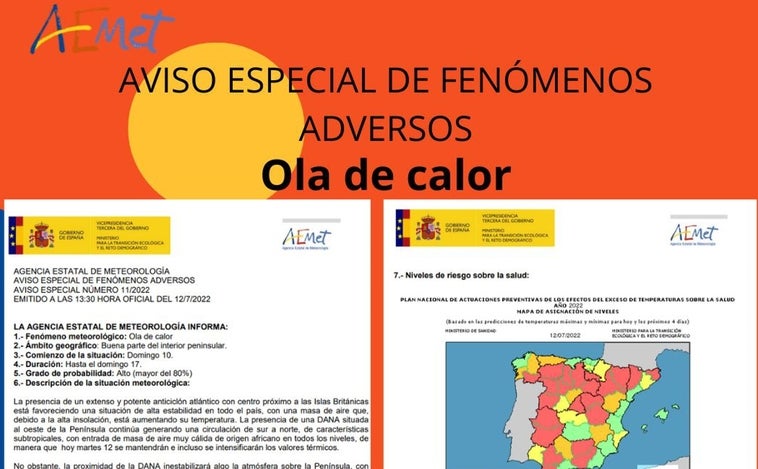 La AEMET avisa de que la ola de calor se prolongará, al menos, hasta el próximo lunes 18