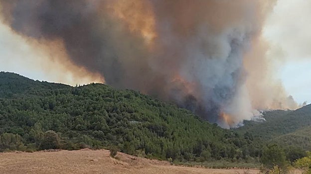 El fuego sobre Pont de Vilomara