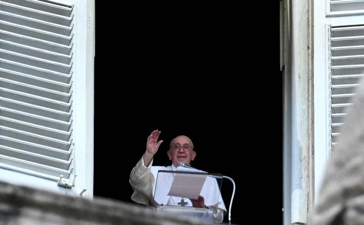 El Papa, este domingo, durante el rezo del Ángelus