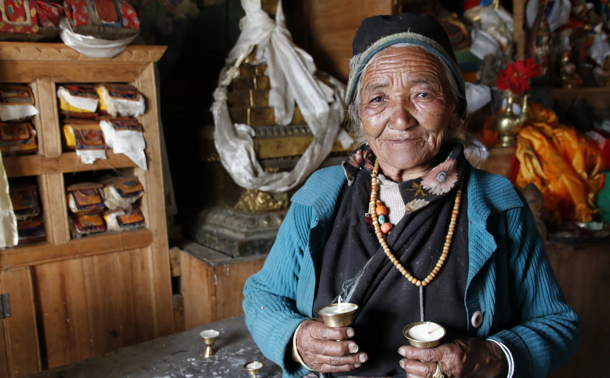 Una mujer Tamang nepalí