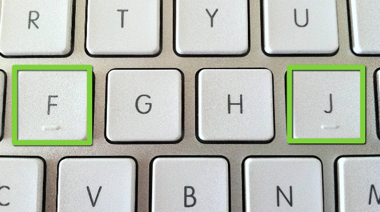 Esta es la causa por la que los teclados tienen una marca en las letras F y J