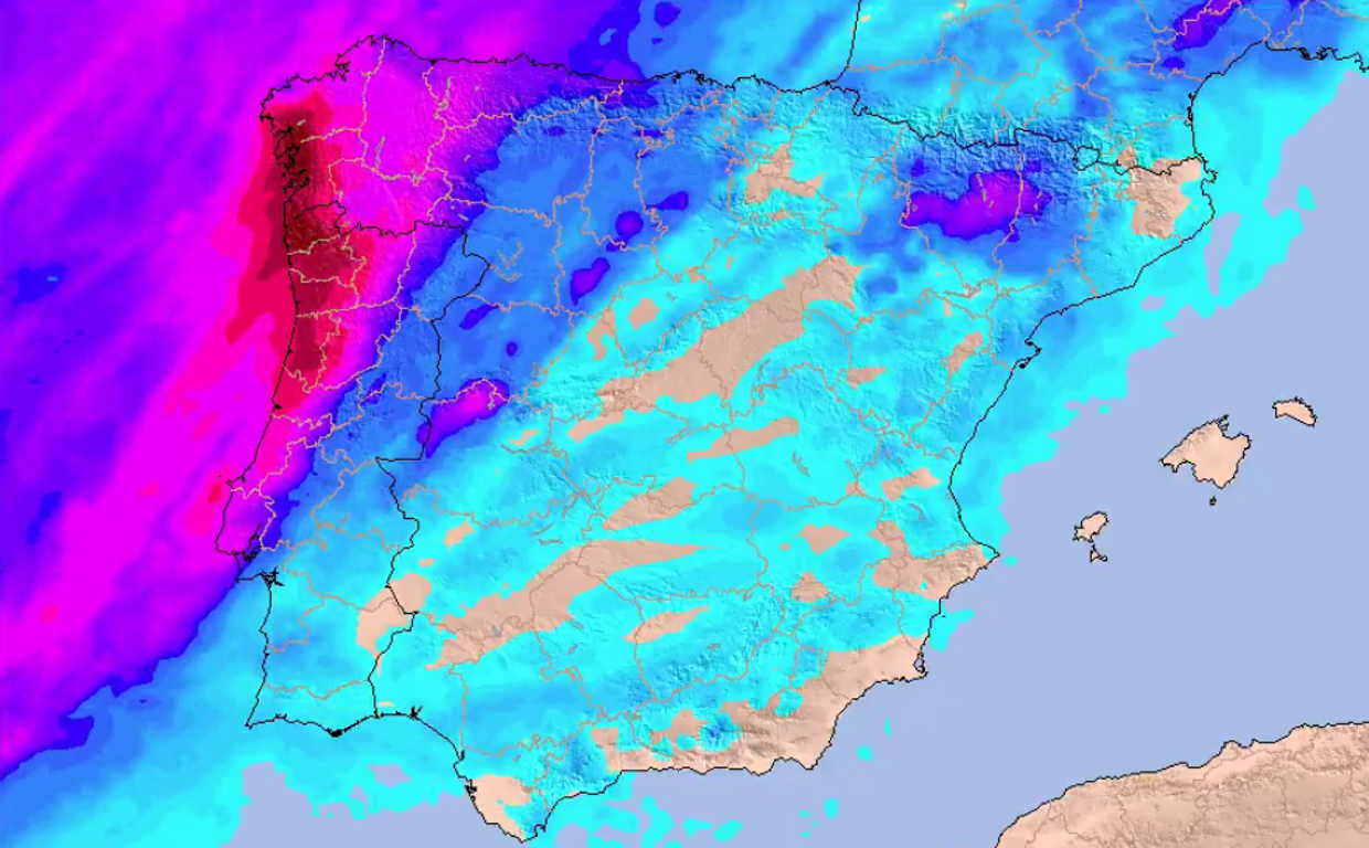 Las precipitaciones serán localmente fuertes y persistentes durante el puente de Todos los Santos en España