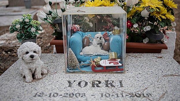 Los lechos de honor, en mármol, cuestan 6.500 euros