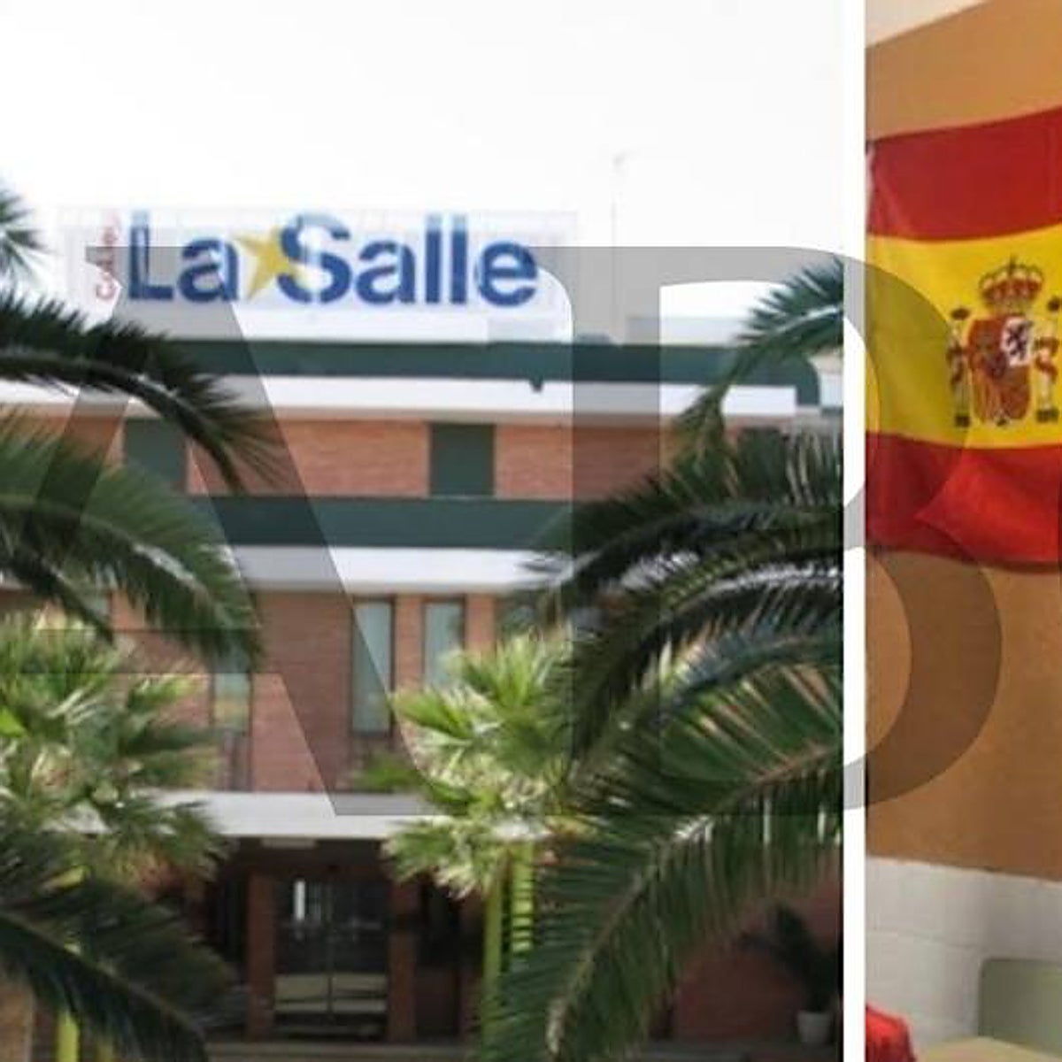 Los alumnos expulsados de La Salle de Palma vuelven a colgar la bandera de España en clase