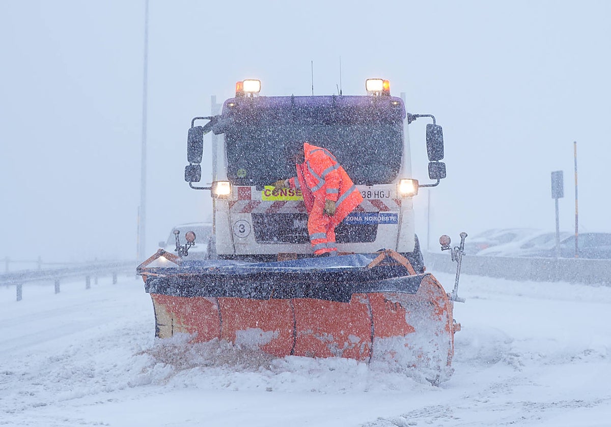 El temporal de nieve y frío causado por la borrasca Fien