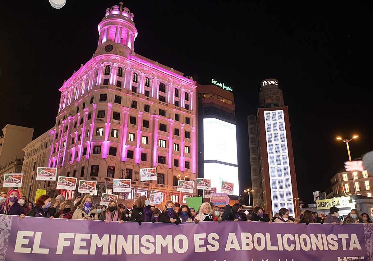 Manifestación feminista en Madrid