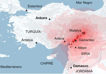 Mapa del terremoto en Turquía y Siria: análisis en gráficos de las zonas  afectadas por el seísmo