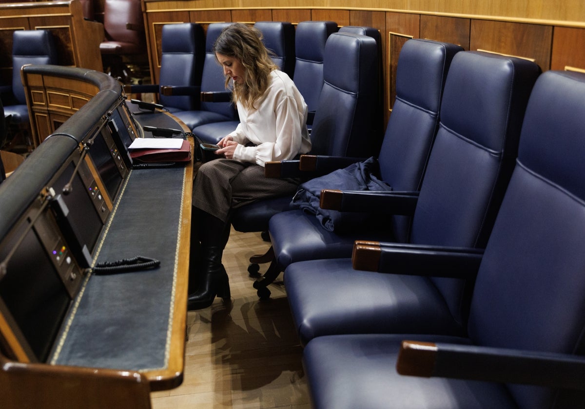 La ministra de Igualdad, Irene Montero, este miércoles, en el Congreso